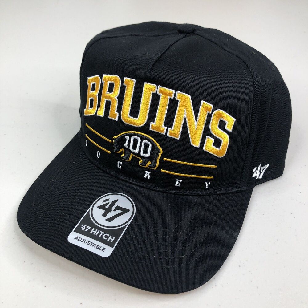 Boston‎ Bruins Hat Black Centennial Roscoe 47 Hitch Snapback Ball Cap 100th New